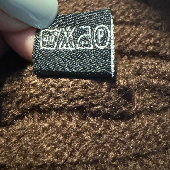 VENICE BLUE Chocolate Brown Boho Pom Pom Tie Longline Cardigan L/XL Sweater Top - Picture 15 of 16